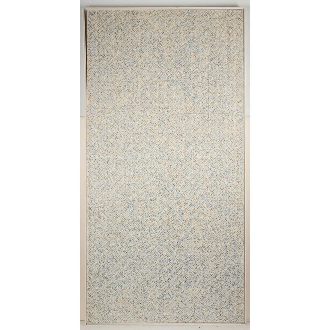 Todd Boppel (American 1934-2000): Todd Boppel (American 1934-2000) Ceeley, Oil and aluminum pigment, Signed, verso. Frame dimensions H: 73 x W: 37 in. H: 72 W: 36 in.