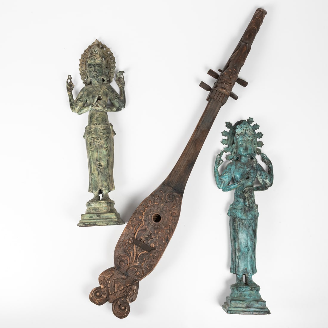 Two Vishnu Statues and a Sapeh Musical Instrument (1 of 9)