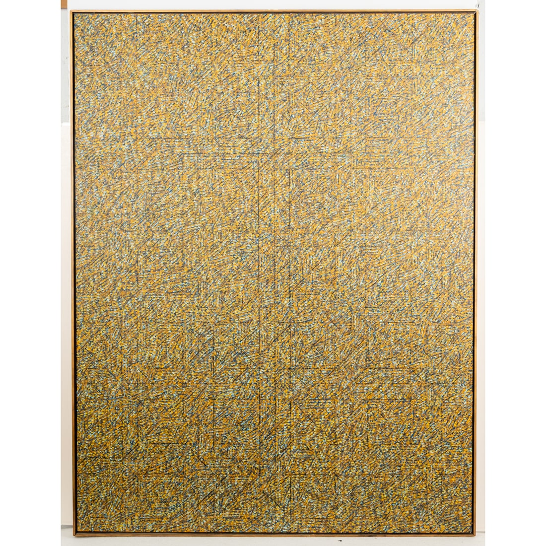 Todd Boppel (American 1934-2000): Todd Boppel (American 1934-2000) Cross/Hatch, Oil on canvas, Signed and titled, verso. Framed dimensions H: 60 1/2 x W: 50 1/ 2 in. H: 59 1/2 W: 49 1/2 in.