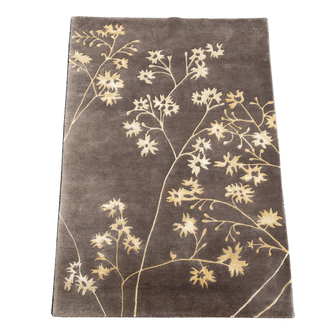 Contemporary Wool and Silk Rug: Contemporary Wool and Silk Rug, 21st Century, Dimensions: L: 7 ft. 10 in. x W: 4 ft. 11 in.