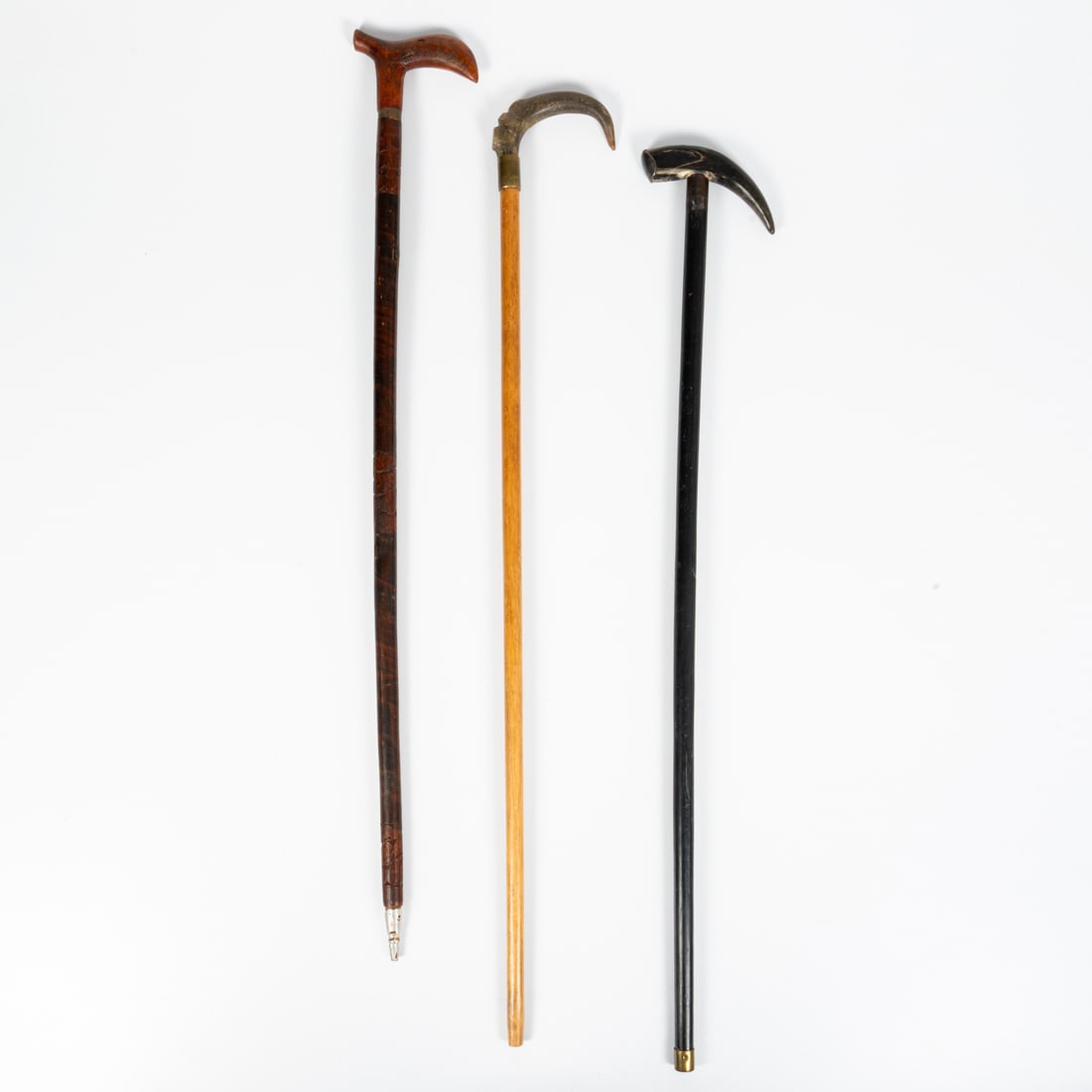 Three Antique Alpine Walking Sticks (1 of 4)