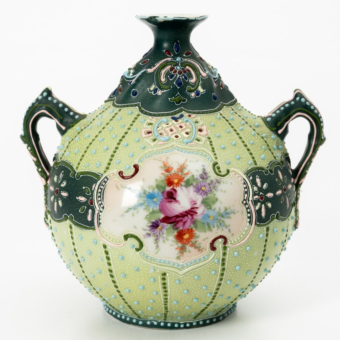 Eight Japanese Moriage Decorative Items - 2