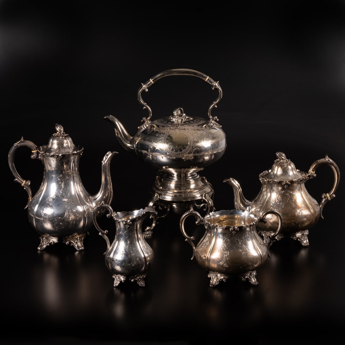 Five Piece English Tea and Coffee Service (1 of 17)