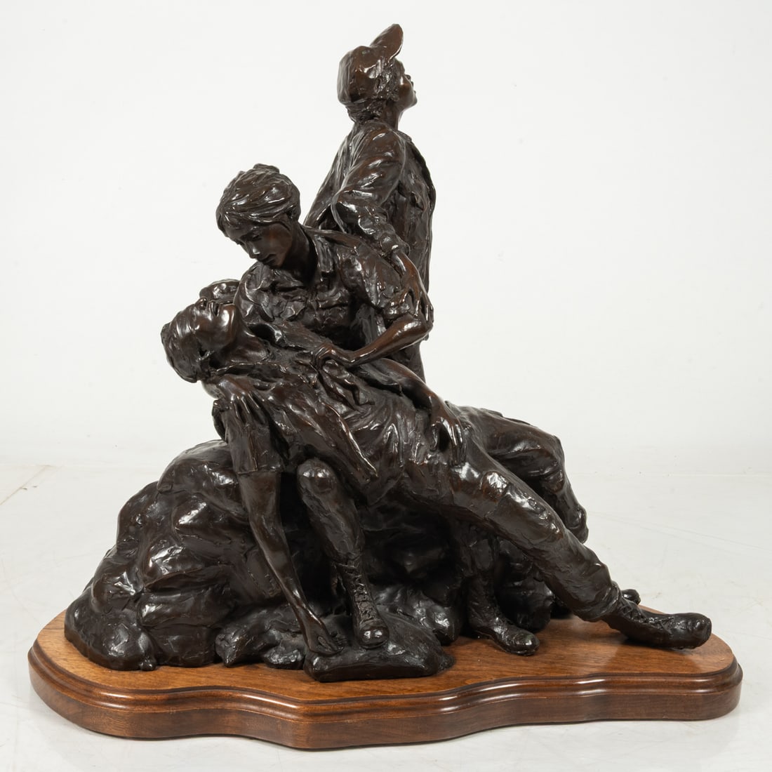 Glenna Goodacre (American, 1939 - 2020): Glenna Goodacre (American, 1939 - 2020) Vietnam Women's Memorial Maquette, Bronze, Signed on base. Ed. I / I Marked with the Roman numeral I, this is the primary maquette sculpture created for Congres