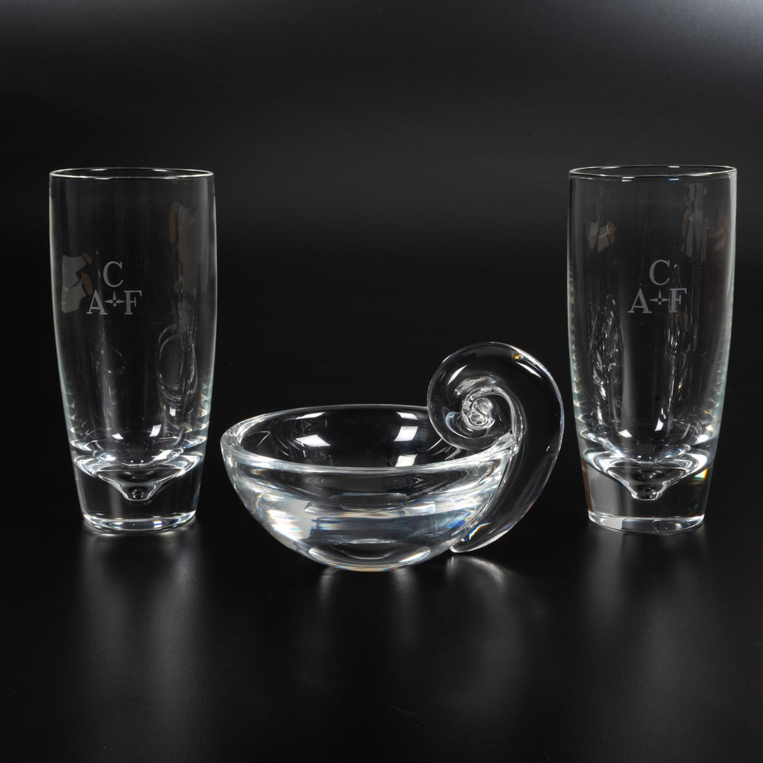 Three Steuben Glass Decorative Items (1 of 8)