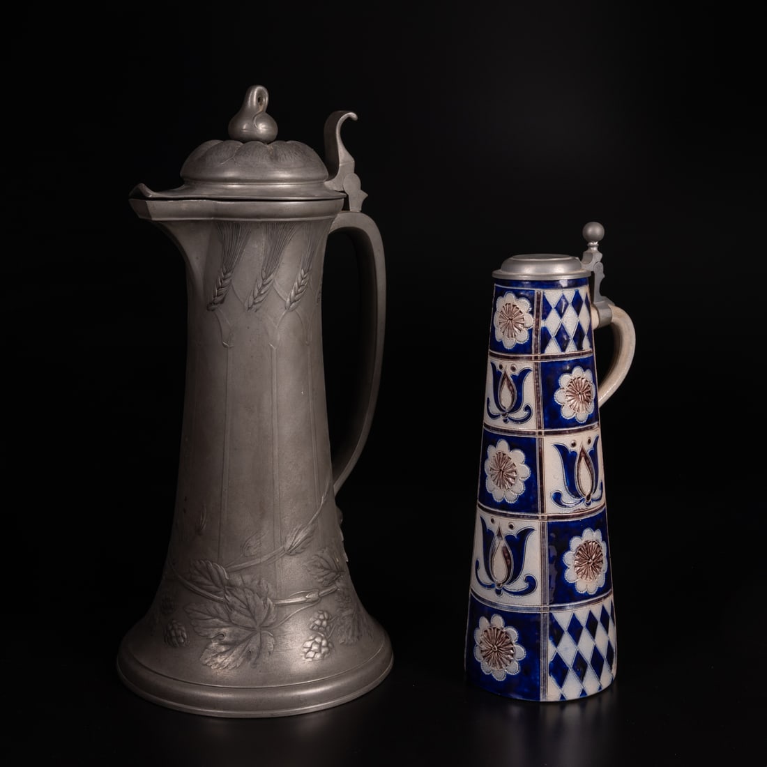 Two German Beer Steins - 5