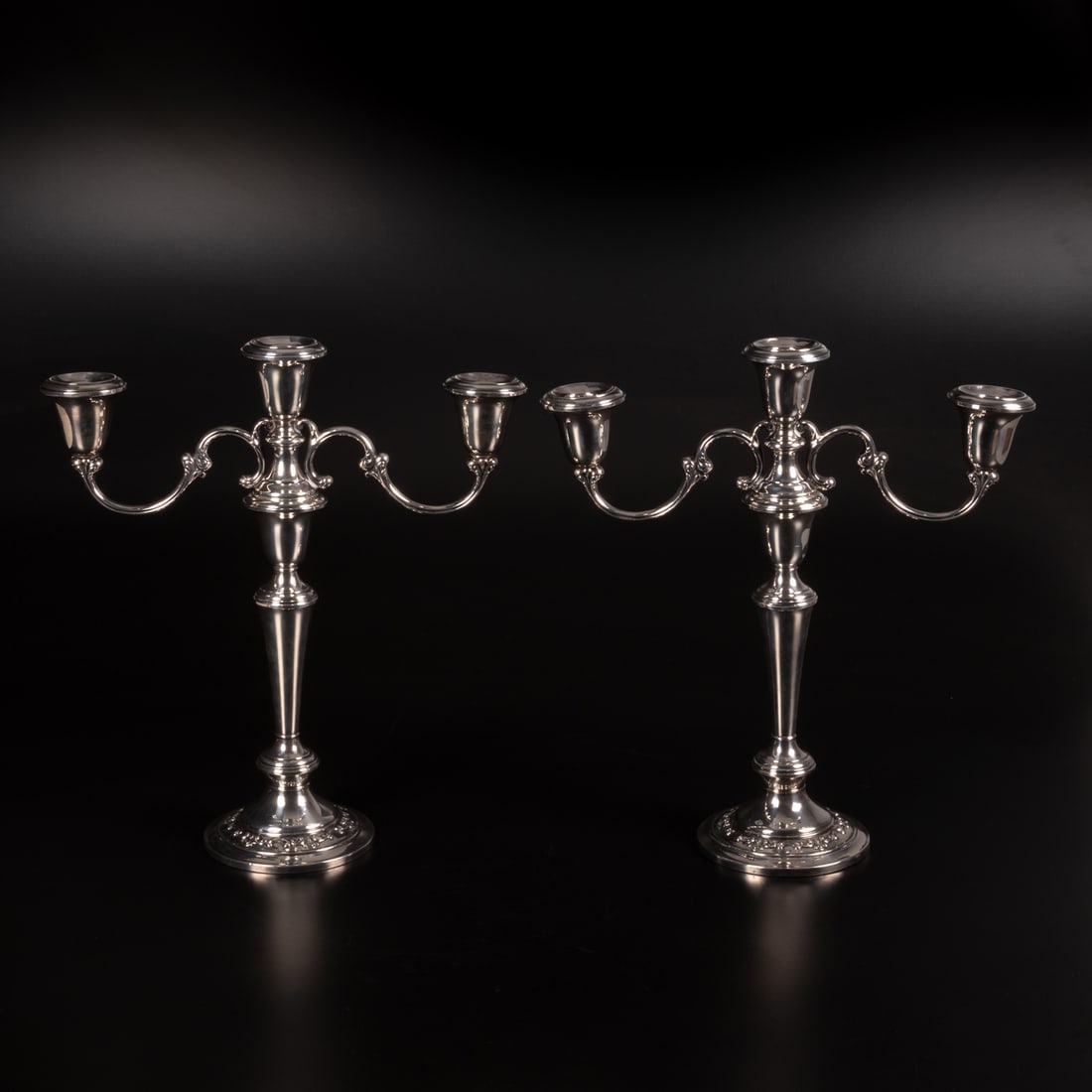 A Pair of Gorham Silver Candelabras (1 of 5)