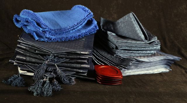 A Collection of Place Mats, Table Runners and Coasters,: A Collection of Place Mats, Table Runners and Coasters, 20th Century. Other Notes: *** Please inquire for shipping estimate prior to bidding. Shipping costs may exceed item values. ***