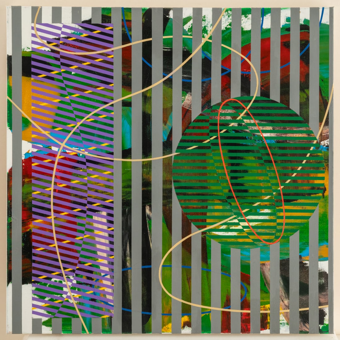James Massena March (American, 1953-2021): James Massena March (American, 1953-2021) Untitled, Acrylic on canvas, Unsigned. H: 24 W: 24 in.