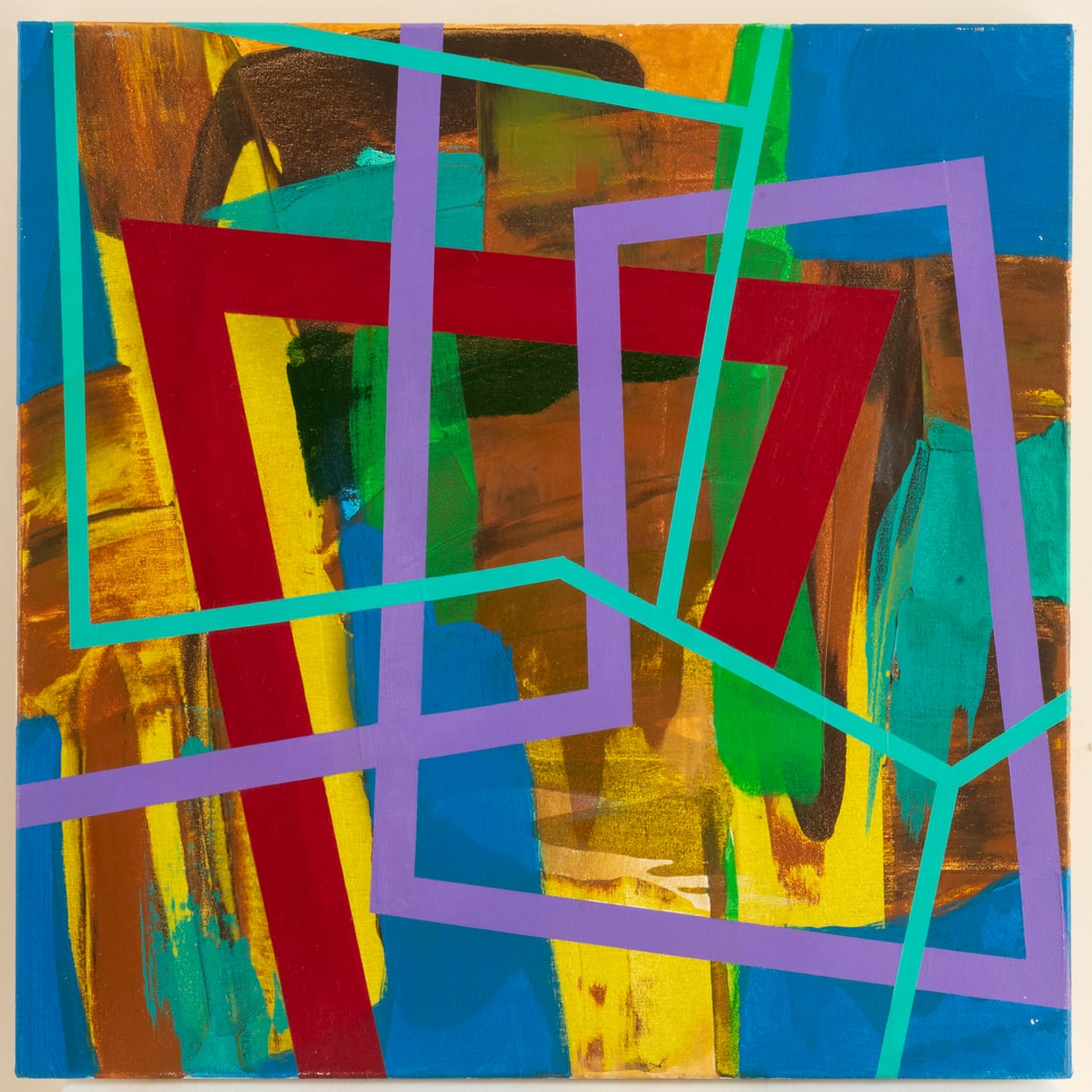 James Massena March (American, 1953-2021): James Massena March (American, 1953-2021) Untitled, Acrylic on canvas, Unsigned. H: 24 W: 24 in.