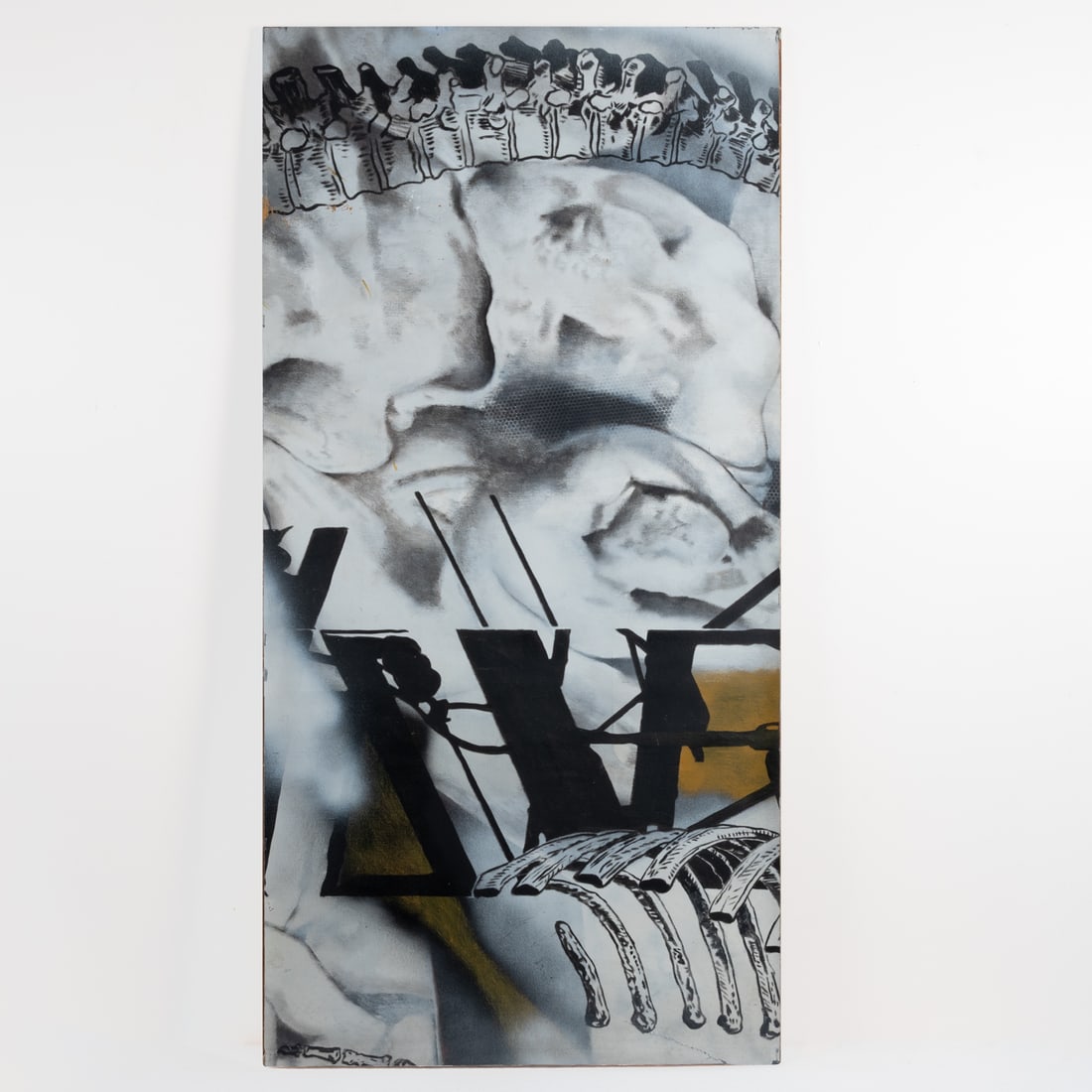 James Massena March (American, 1953 - 2021): James Massena March (American, 1953 - 2021) Untitled, Acrylic on canvas, mounted to board, Unsigned. H: 48 W: 24 in.
