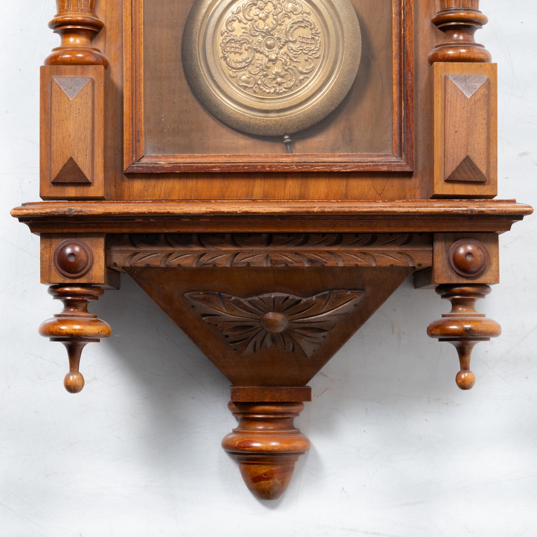 A Gustav Becker Walnut Regulator Wall Clock - 2