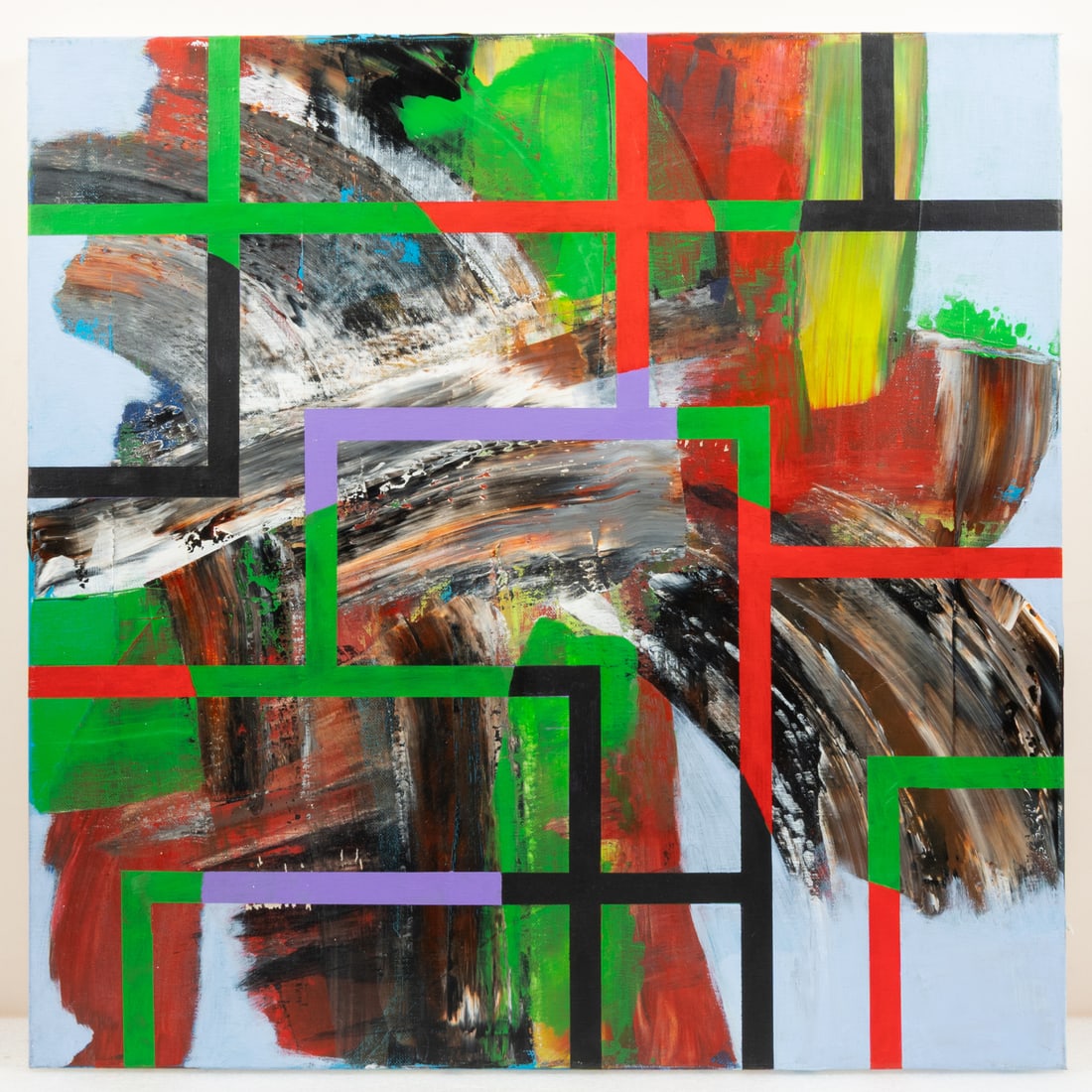 James Massena March (American, 1953-2021): James Massena March (American, 1953-2021) Untitled, Acrylic on canvas, Signed on verso. H: 24 W: 24 in.
