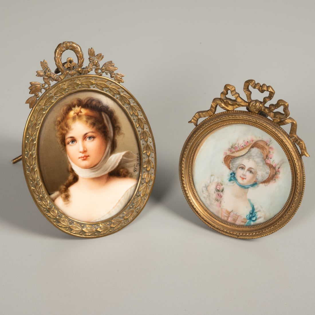 Two Hand Painted Miniature Portraits (1 of 6)