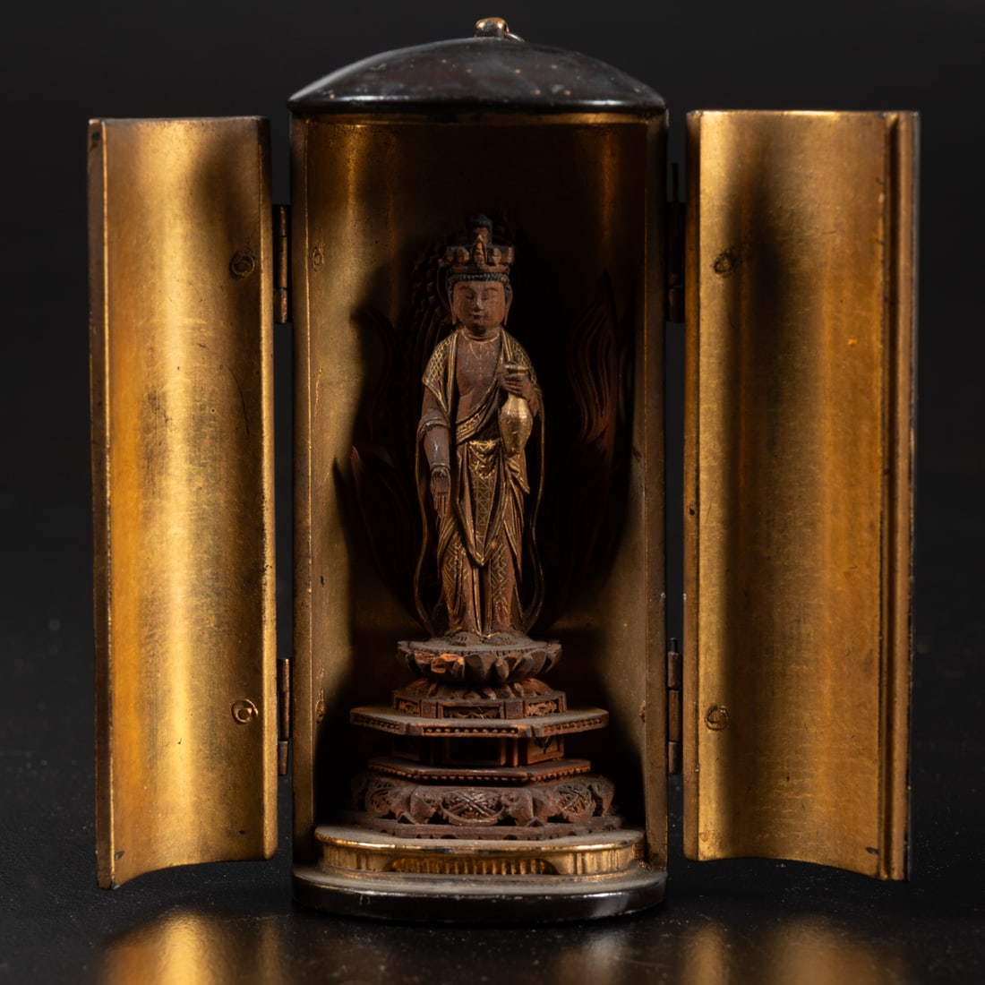 A Japanese Gilt Lacquered Zushi Shrine (1 of 4)