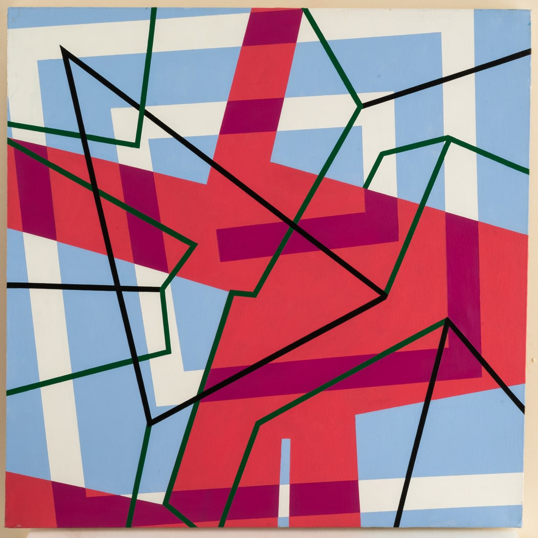 James Massena March (American, 1953-2021): James Massena March (American, 1953-2021) Untitled, Acrylic on canvas, Unsigned. H: 24 W: 24 in.