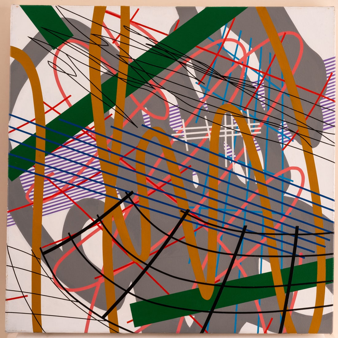 James Massena March (American, 1953-2021): James Massena March (American, 1953-2021) Untitled, Acrylic on canvas, Unsigned. H: 24 W: 24 in.