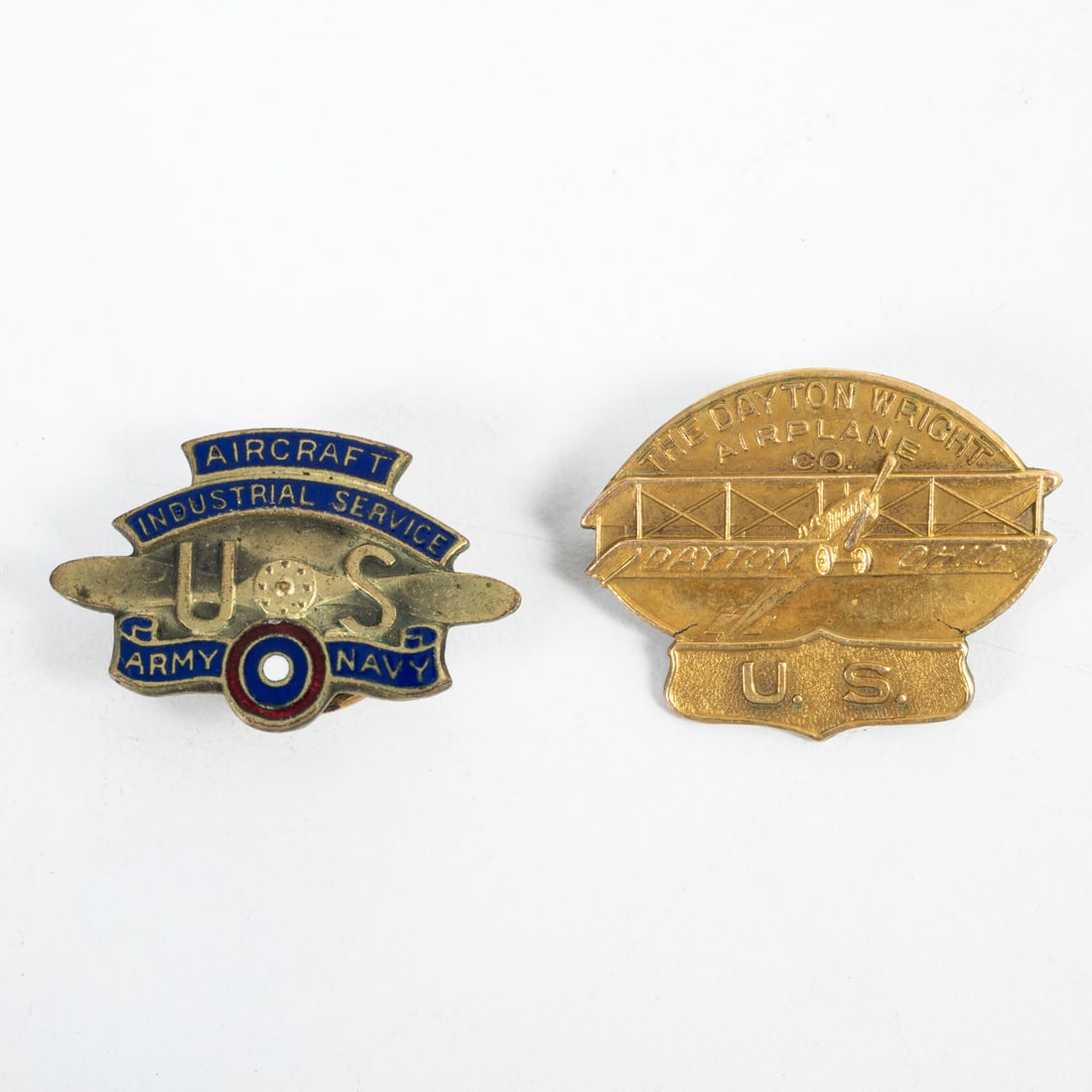 A Rare WWI Gold Dayton Wright Airplane Co Lapel Pin (1 of 5)
