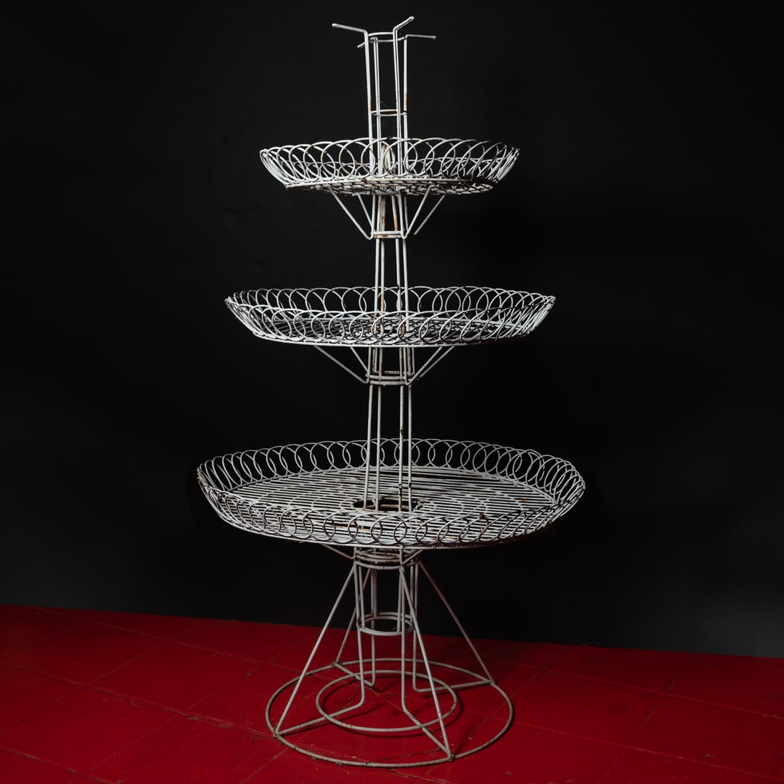 French Wrought Iron Three Tier Plant Stand (1 of 5)