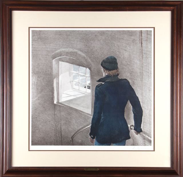 Andrew Wyeth (1917-2009) The Reefer, Collotype,: Andrew Wyeth (1917-2009) The Reefer, Collotype, Signed and numbered 117/300 in pencil lower right. Image dimensions: h: 26 x w: 25 1/2 in.