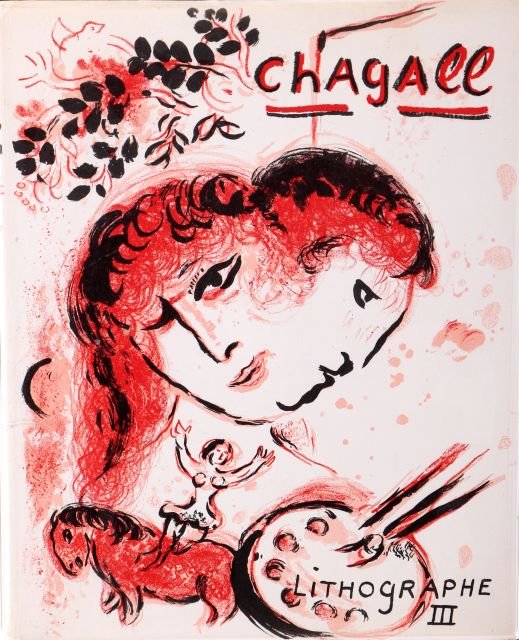Chagall, Marc(1887-1985) The Lithographs of Chagall III: Chagall, Marc (1887-1985) The Lithographs of Chagall III 1962-1968. Boston: Boston Book and Art Shop, 1969, Text by Fernand Mourlot and Charles Soulier, dust jacket and frontispiece are original litho