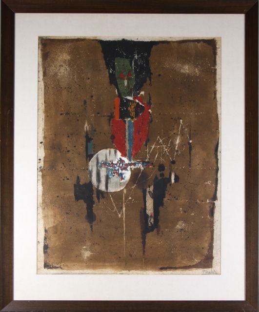 Johnny Friedlaender (1912-1992) Prisme (1968), Color et: Johnny Friedlaender (1912-1992) Prisme (1968), Color etching and aquatint on paper, Signed lower right and numbered 60/95 lower left in pencil. Dimensions: h: 30 x w: 21 3/4 in.