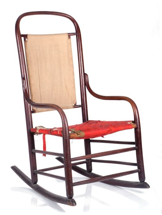 A Shaker Style Bentwood Rocking Chair, Early 20th: A Shaker Style Bentwood Rocking Chair, Early 20th Century. Dimensions: h: 38 x w: 21 x d: 28 in.