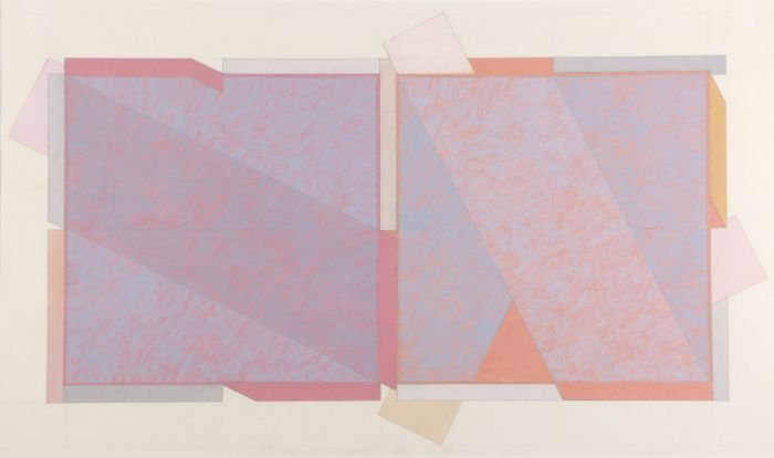 Edwin Mieczkowski (1929) XIII, Oil on rag,: Edwin Mieczkowski (1929) XIII, Oil on rag, Signed and dated 1974 lower center. Dimensions: h: 21 x w: 35 in.