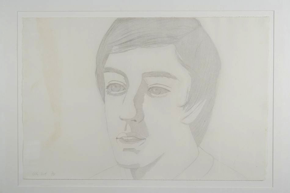 Alex Katz (American, b.1927) Vincent with Open Mouth,: Alex Katz (American, b.1927) Vincent with Open Mouth, Lithograph, 1974, Signed and numbered 2/58 lower left. Image dimensions: h: 15 x w: 22 1/2 in. Frame dimensions: h: 23 x w: 30 in. Provenance: Dor