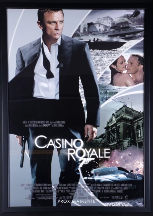 A James Bond: Casino Royal Movie Poster Signed by: A James Bond: Casino Royal Movie Poster Signed by Daniel Craig, 20th Century. Dimensions: h: 39 x w: 26 in.