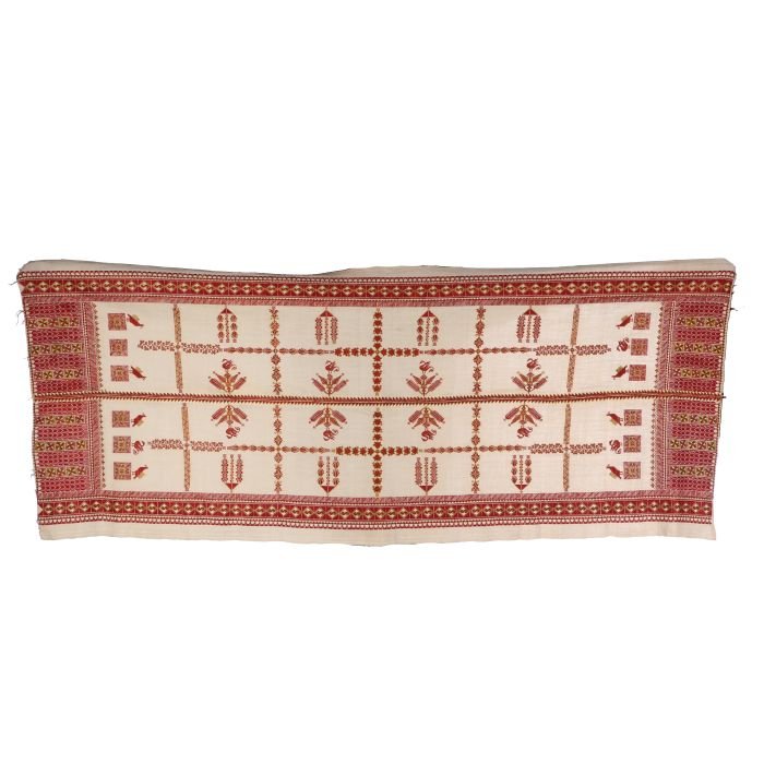 An Egyptian Embroidered Wool Shawl, 20th Century.: An Egyptian Embroidered Wool Shawl, 20th Century.
