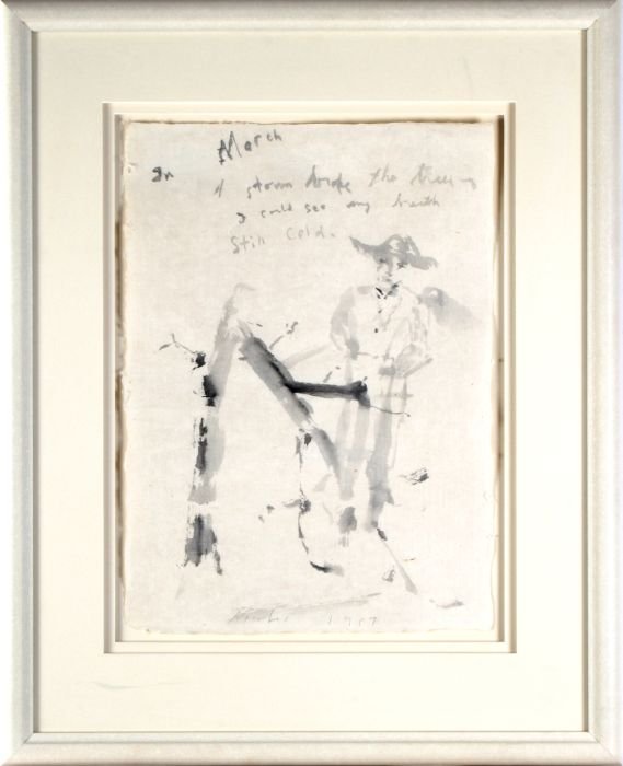 Nicholas Africano (b. 1948) March, 1987, Watercolor on: Nicholas Africano (b. 1948) March, 1987, Watercolor on paper, Signed and dated. Dimensions: h: 17 x w: 12 in. Provenance: The Collection of Boake and Marian Sells.