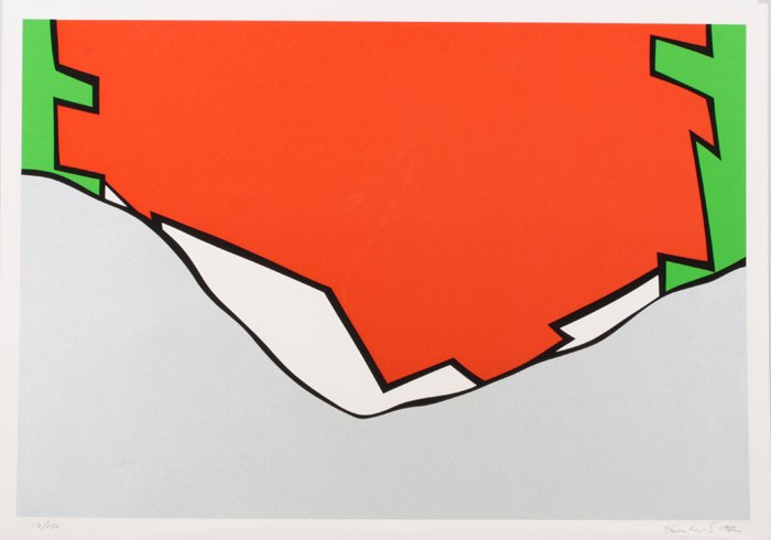 Nicholas Krushenick (1929-1999) Winter Bee, Silkscreen,: Nicholas Krushenick (1929-1999) Winter Bee, Silkscreen, Signed and numbered 12/150 in pencil. Dimensions: h: 37 x w: 26 in. Provenance: The Collection of Stanley Yulish.
