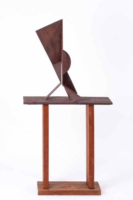 David E. Davis (b. 1920) Untitled, Bronze,: David E. Davis (b. 1920) Untitled, Bronze, Signed and dated. With original wood base. Bronze dimensions: h: 21 1/2 x w: 24 1/2 x d: 8 1/2 in.