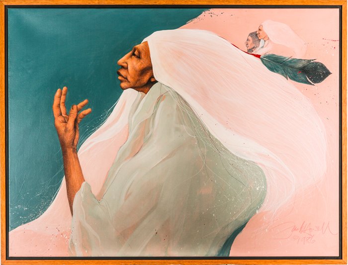 Frank Howell (1937-1997) Untitled, Oil on canvas,: Frank Howell (1937-1997) Untitled, Oil on canvas, Signed lower right and dated 1986. Dimensions: h: 30 x w: 40 in.