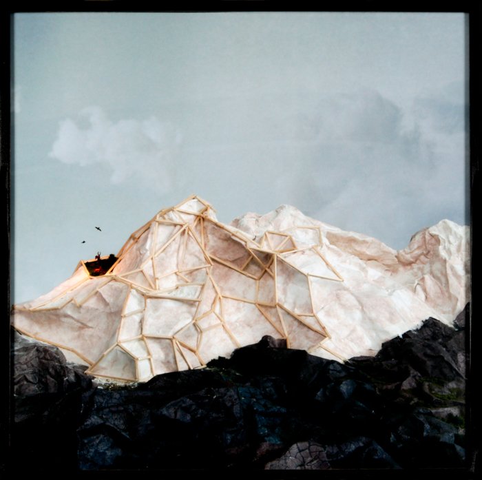 Lori Kella (b. 1974) Going Home, 2012, Archival pigment: Lori Kella (b. 1974) Deer in Scaffolding, 2008, Fuji crystal archive chromogenic print, Signed on label on verso. Dimensions: h: 30 x 30 in. Other Notes: Proceeds to benefit Kent State University, The