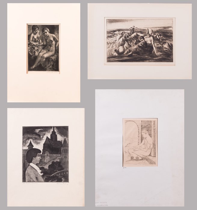 A Group of Four Prints by Various Artists, 19th/20th (1 of 7)