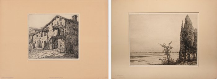 Fabio Mauroner (1884-1948) Peasant Houses Frioli & (1 of 5)