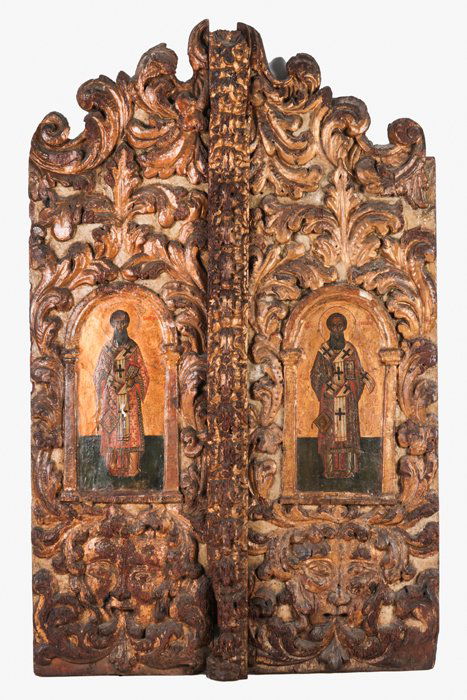 A Pair of Eastern Orthodox Gilt, Painted and Highly (1 of 10)