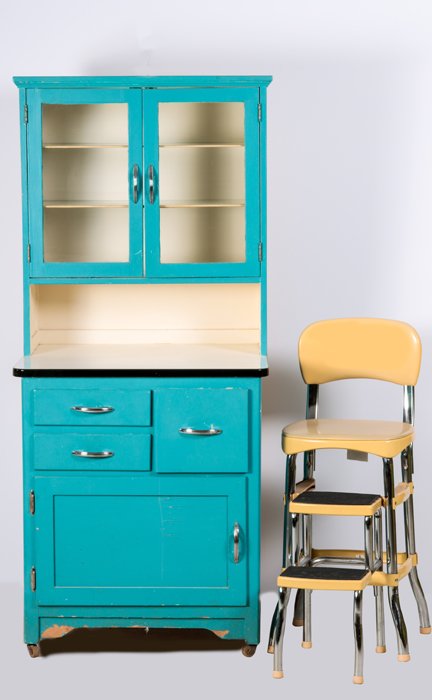 A Diminutive Vintage Painted Hardwood and Glass (1 of 1)