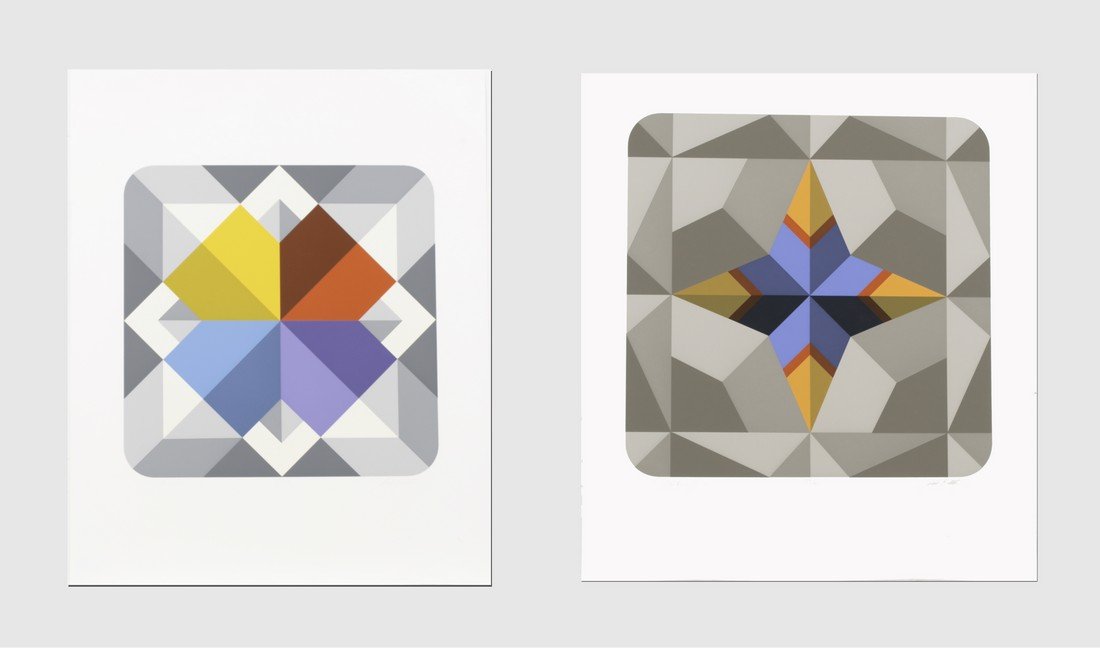 Marko Spalatin (b. 1945) Omnibus II and Chiapas VII,: Marko Spalatin (b. 1945) Omnibus II and Chiapas VII, Silk print in color, Both signed, titled and numbered in pencil lower margin. Omnibus numbered 23/60, Chiapas numbered 22/70. H: 30 W: 25 Provenanc