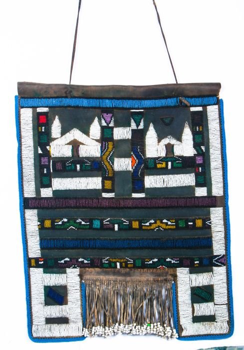 A Ndebele Tribe Beaded Jocolu Leather Apron, 20th (1 of 3)
