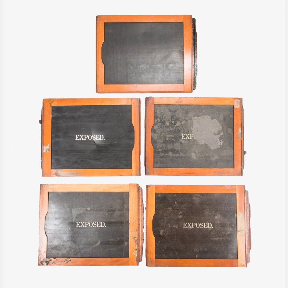 A Group of 5- 5'x7' and 7- 4'x5' Wooden Sheet Film Hold (1 of 3)