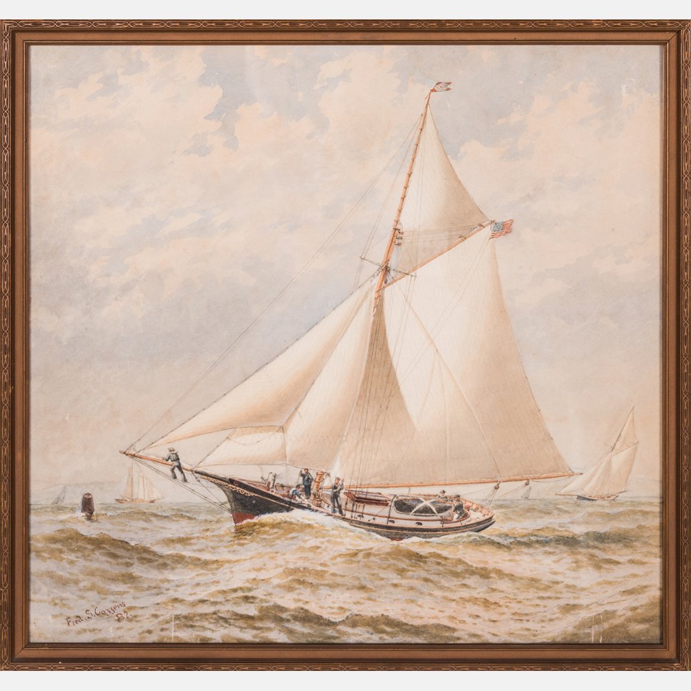 Frederick Schiller Cozzens (1846-1928) Rounding the (1 of 5)