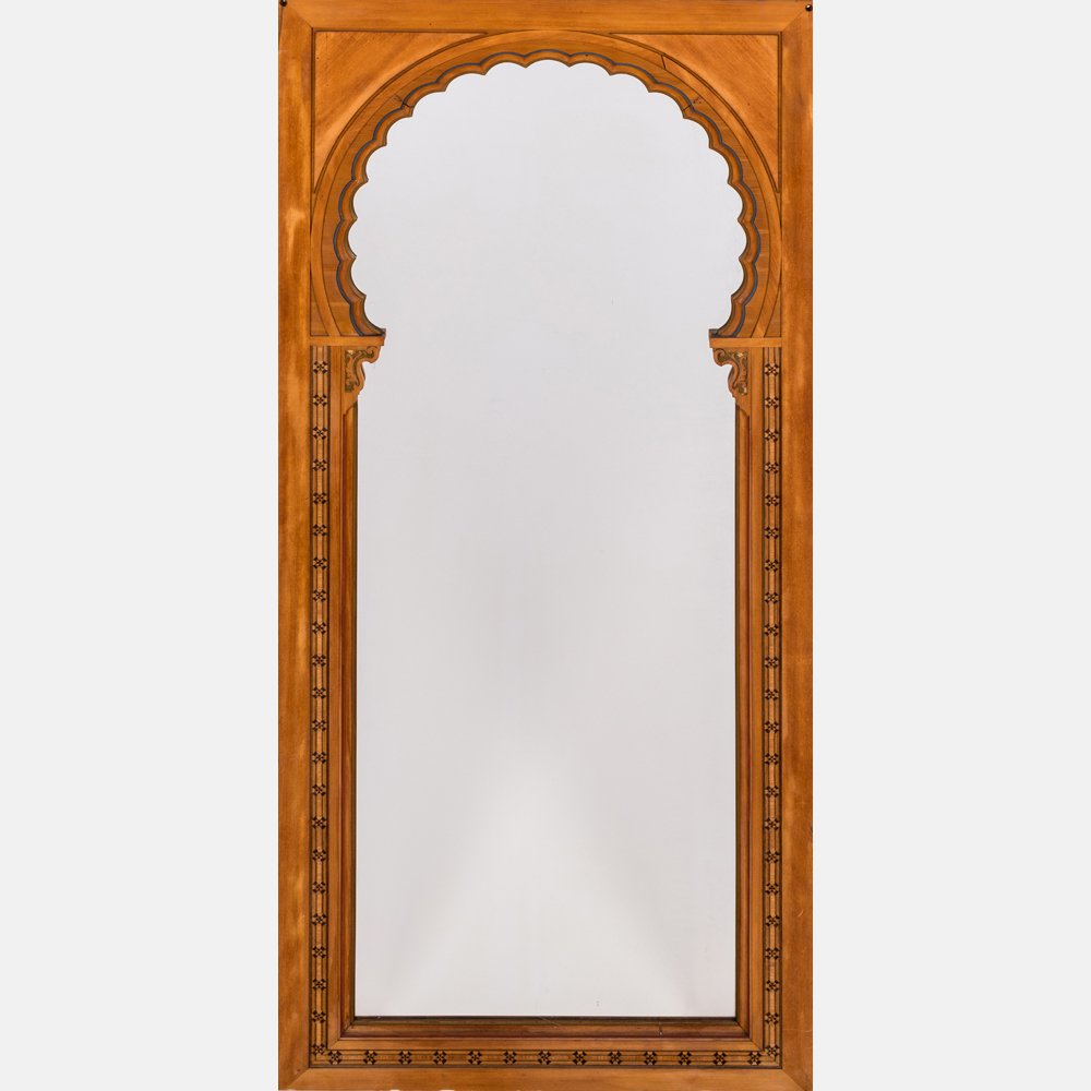 A Continental Fruitwood Marquetry Mirror, 19th Century. (1 of 7)