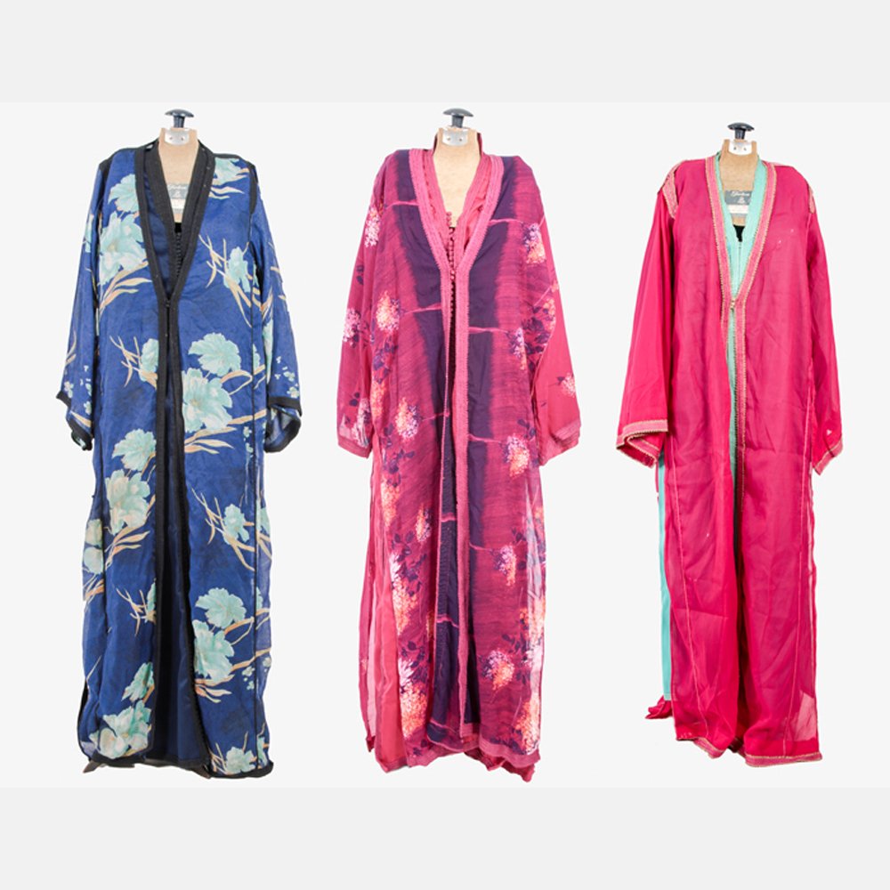 A Group of Three Traditional Moroccan Kaftans, 20th (1 of 3)