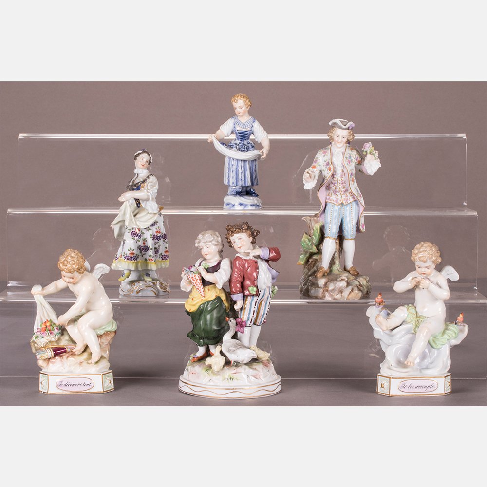 A Miscellaneous Collection of Five Meissen Porcelain (1 of 8)