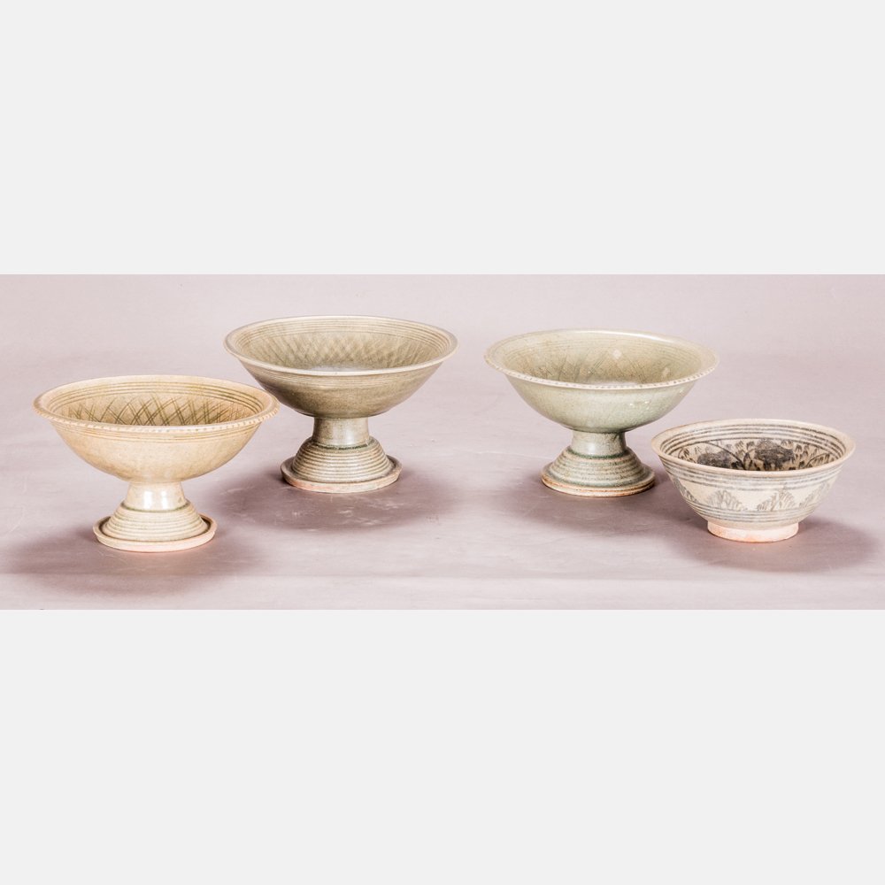 A Group of Four South East Asian Celadon Earthenware (1 of 5)