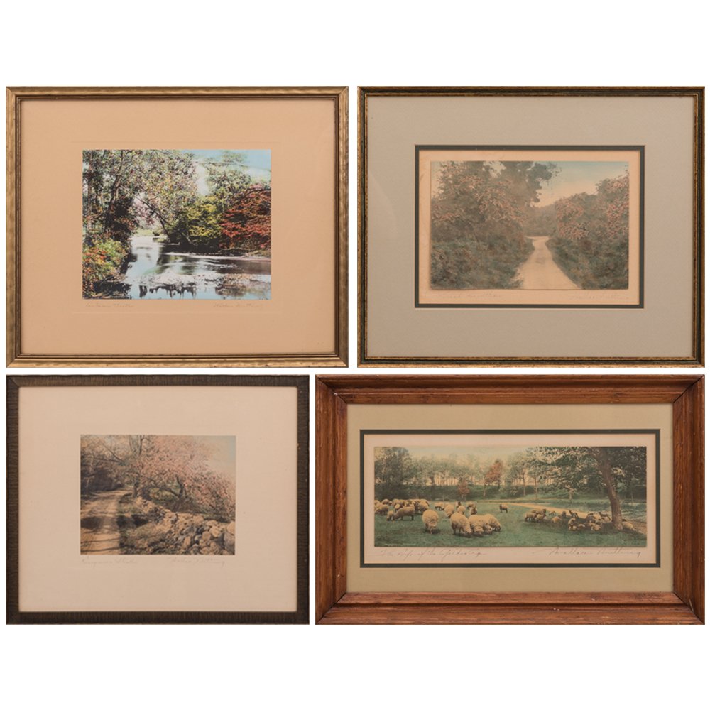 A Collection of Four Hand Colored Photographs Depicting (1 of 5)