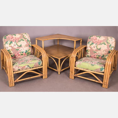 A Pair Of Vintage Ficks Reed Co Rattan Lounge Chairs A Pair Of Vintage Ficks Reed Co Rattan Lounge Chairs